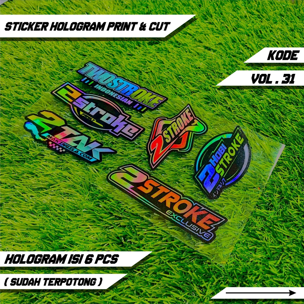 Sticker Racing Hologram Pack Print &amp; Cut Sticker Motor