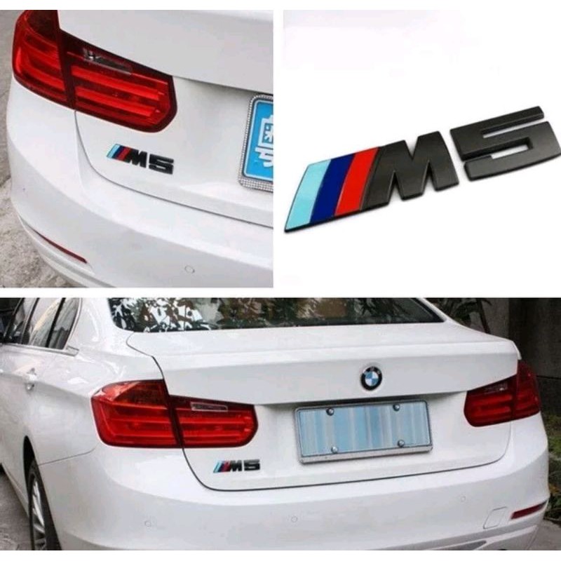 Emblem M5 BMW - M Power Emblem - Emblem M5 Untuk Bagasi - Hitam Dop