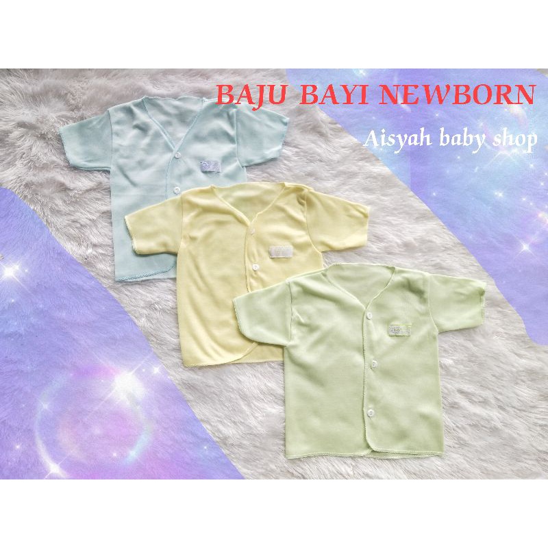 Baju atasan bayi newborn kancing depan