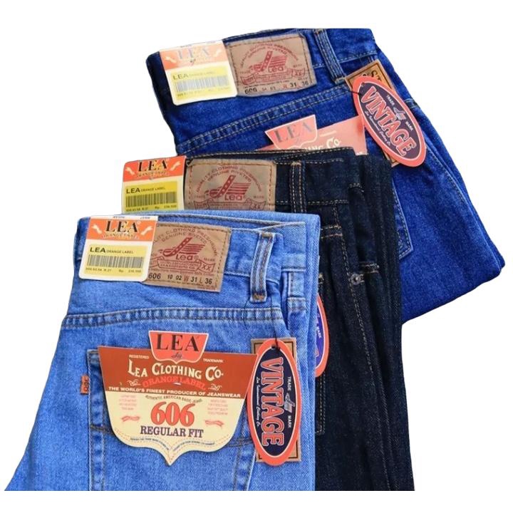 celana jeans LEA celana jeans panjang pria LEA standar reguler fit terlaris cod realpick bahan denim