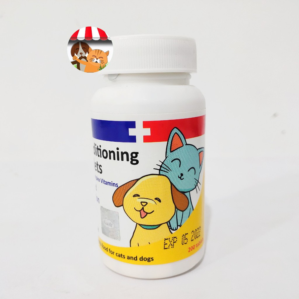 Vitamin kucing anjing Conditioning tablets Raidall isi 200 Tablets