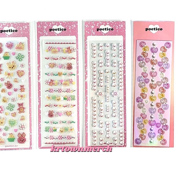 10pcs Deco Stickers Photocard Stickers Ribbon Butterfly Heart Cute