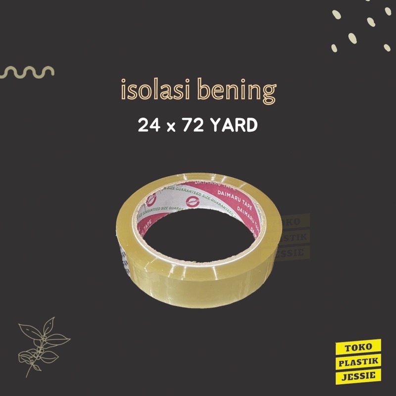

isolasi / seloptip bening - 1 inch / 24 x 72 yard