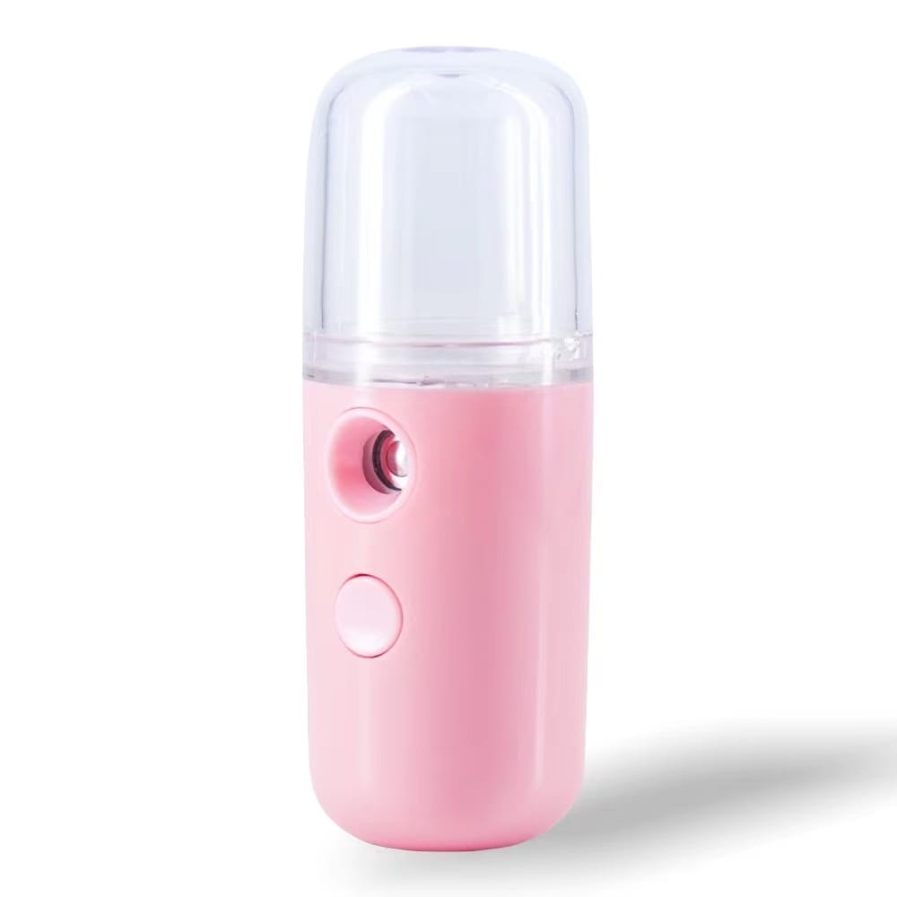 Nano Spray Portable ,Mini Facial Humidifier Nano,Bisa Untuk DISINFEKTAN AROMA TERAPI mini nano nano spray wajah Face Mist Sprayer Pelembab USB Humidifier Mini Portable-PINK POLOS