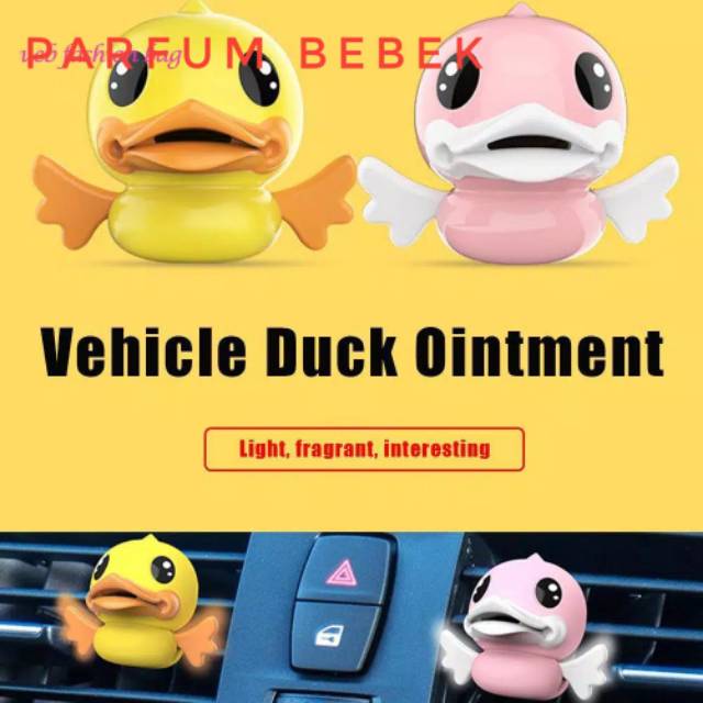 Dashboard Pajangan Parfum Mobil AC Kartun Bebek -Vehicle Duck Ointment-Pengharum Mobil Bebek