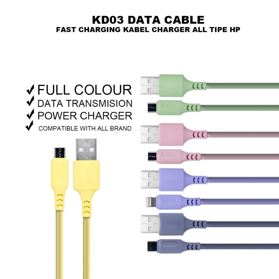 D006 - MACARON KABEL DATA MICRO USB CHARGE