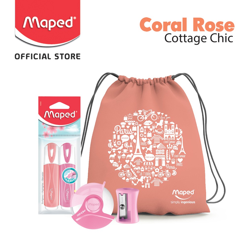 

Maped Paket Pastel Coral Rose cottage Chic