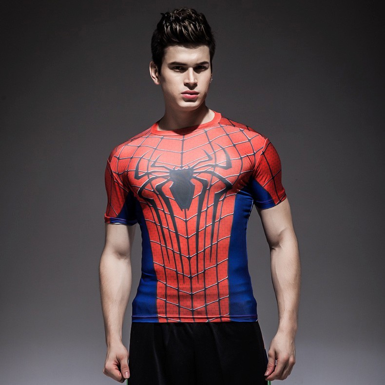 Under Armour Men's The Amazing Spider-Man 2 Compression Short Sleeved  T-Shirt - Red/Blue