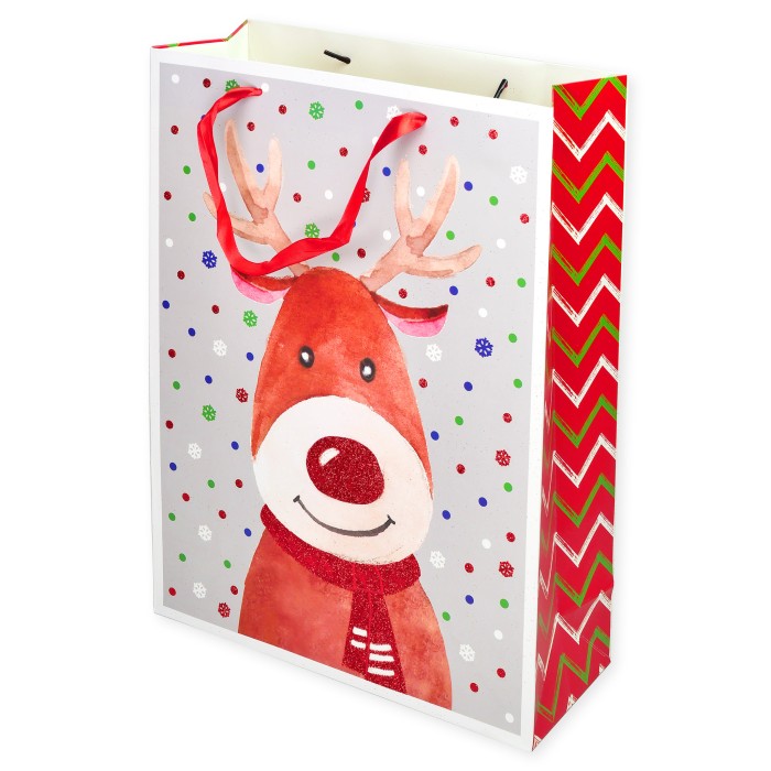 

Scoop Natal Paper Bag Glitter 42x30x12cm 62240100 - Rusa