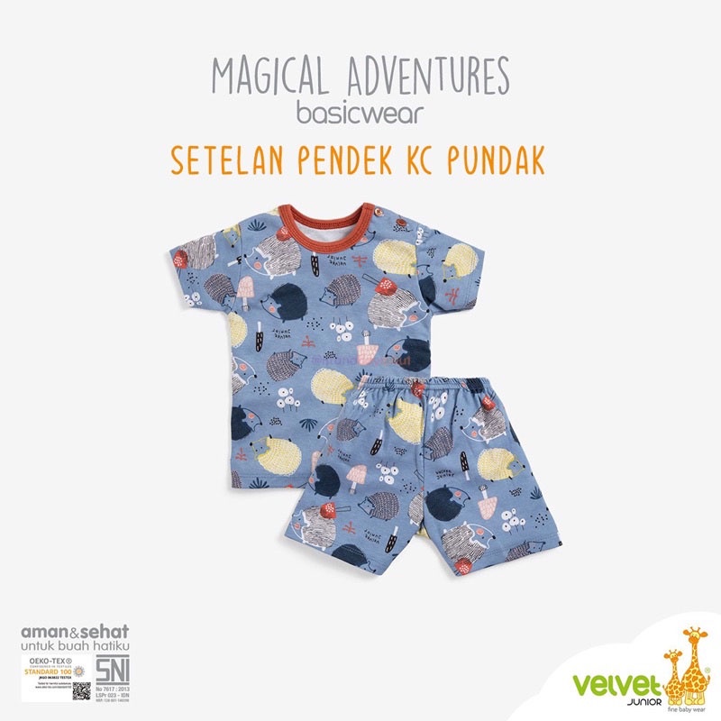 Velvet Junior Parade of joy Briliant Blue Magical Adventure Setelan Pendek SML Piyama Anak - Setelan piyama anak