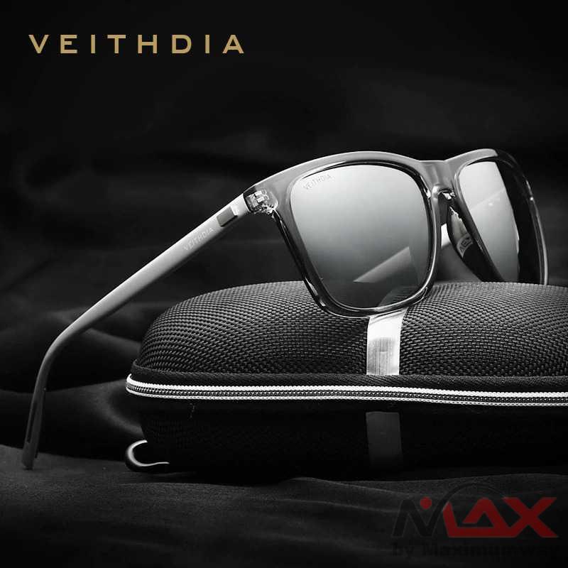 Veithdia ORI Kacamata Hitam + Sarung Exclusive Pria Wanita UV400 Anti UV Polarized Sunglasses VEITHDIA Original Sunglasses Sports Outdoor Unisex Aluminum TR90 Polarized UV400 Lens Vintage Sun Glasses For Male/Female VT6108