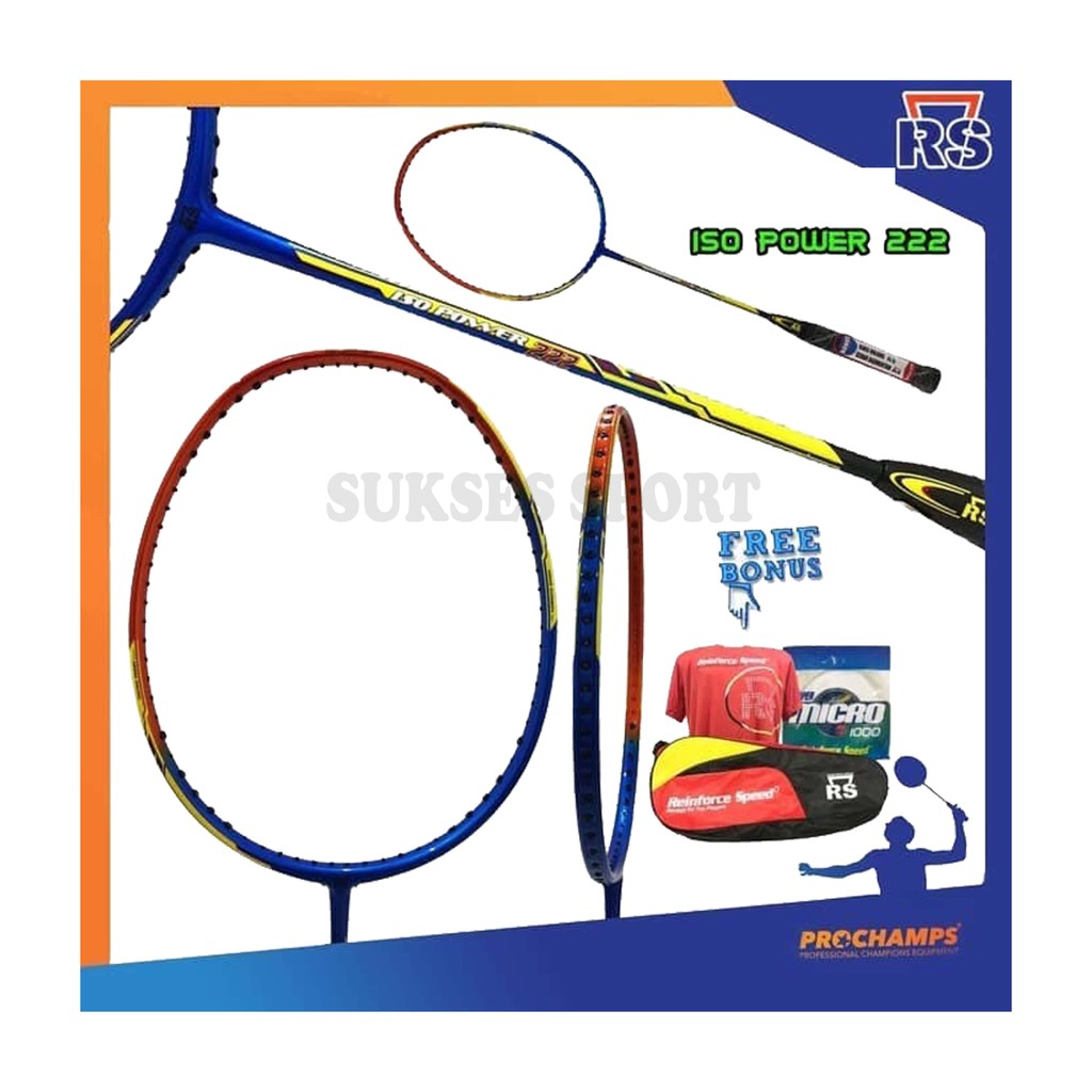 RAKET RS ISO POWER 222 RAKET BADMINTON ORIGINAL