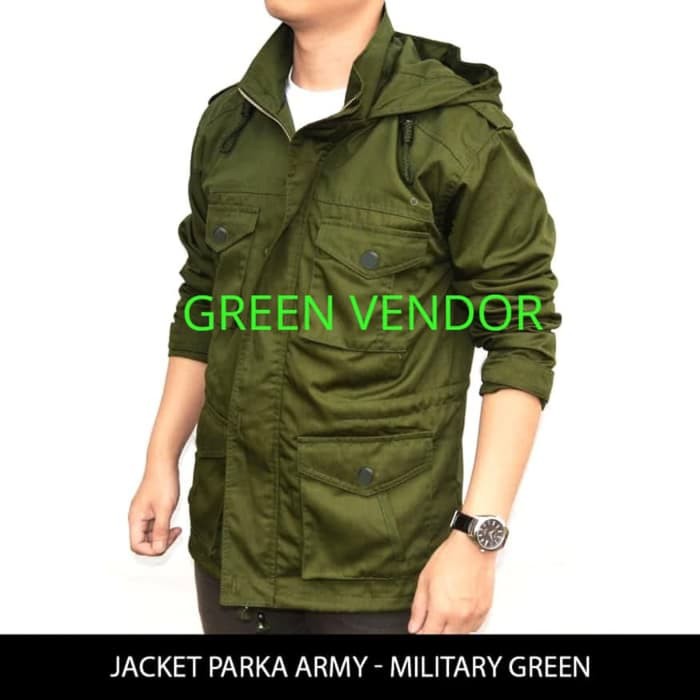 Jaket Parka Pria Tni Loreng Malvinas Aceh Jatah Terbaru Pharka RK870  Big Size - Military Green - 3