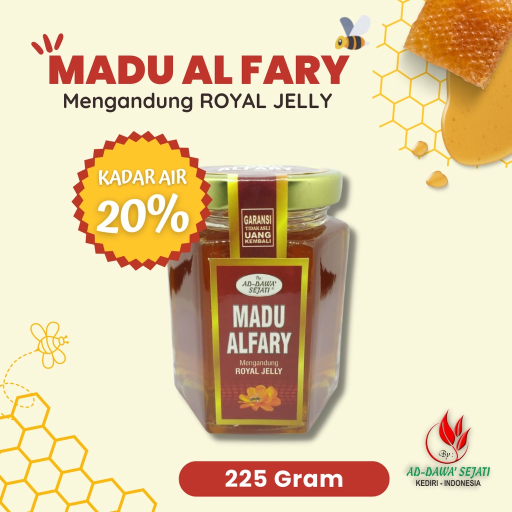 

Madu Al Fary | Madu Mengandung Royal Jelly | Madu Asli | Madu Murni | Madu Al Fary 225 Gram