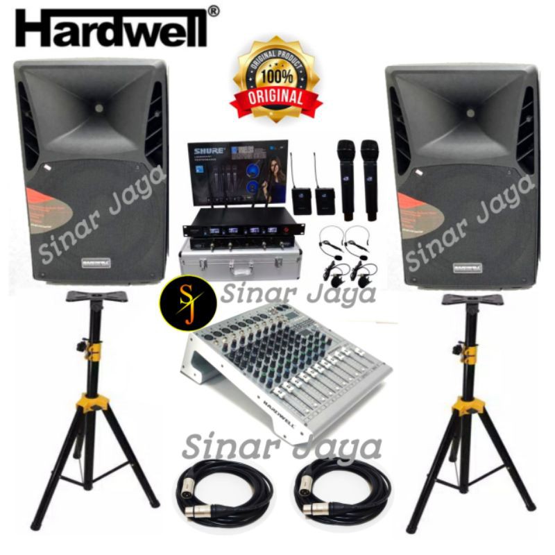 Paket Sound system 15 inch 1000watt Hardwell ORIGINAL PRODUCT