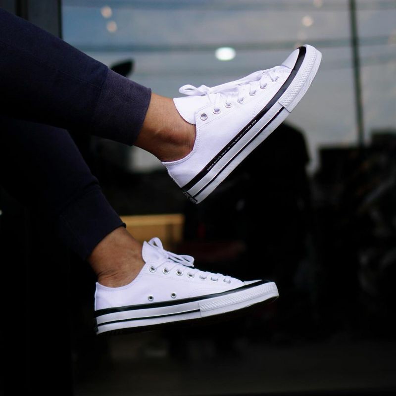 SEPATU CONVERSE 1970S MONCLER WHITE BLACK WHITE PREMIUM BNIB