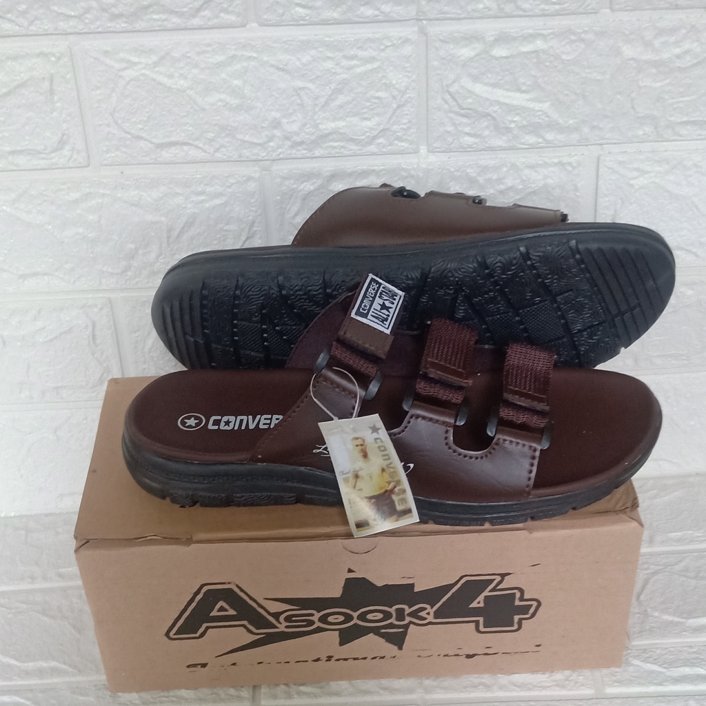 Sandal Selop Pria - Sandal Sepatu CONVERSE - Sandal Gunung Cowok Termurah SL-01 CKT