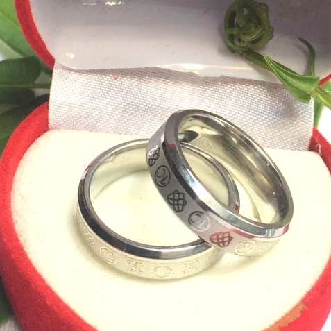 [COD] CINCIN TITANIUM SILVER UKIR IKATAN CINTA/ KUALITAS SUPER ANTI LUNTUR ANTI KARAT / CINCIN PRIA WANITA ANAK COUPLE TUNANGAN / DUNIAGELANG.ID