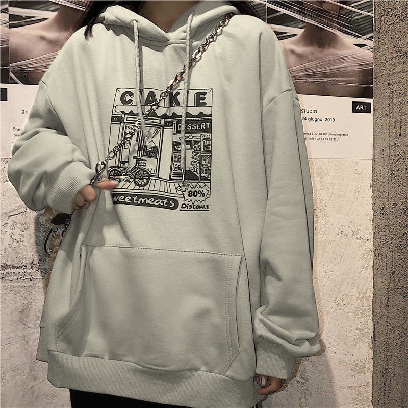 Hoodie sweater wanita - CAKE OVERSIZE HOODIE SWEATER - sweatshirt oversize