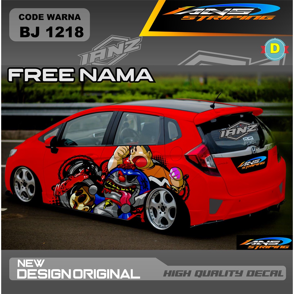 VARIASI STICKER MOBIL HONDA BRIO / STICKER DECAL JAZZ RS / STIKER VARIASI MOBILIO, AGYA, YARIS, ATOS / STICKER MOBIL