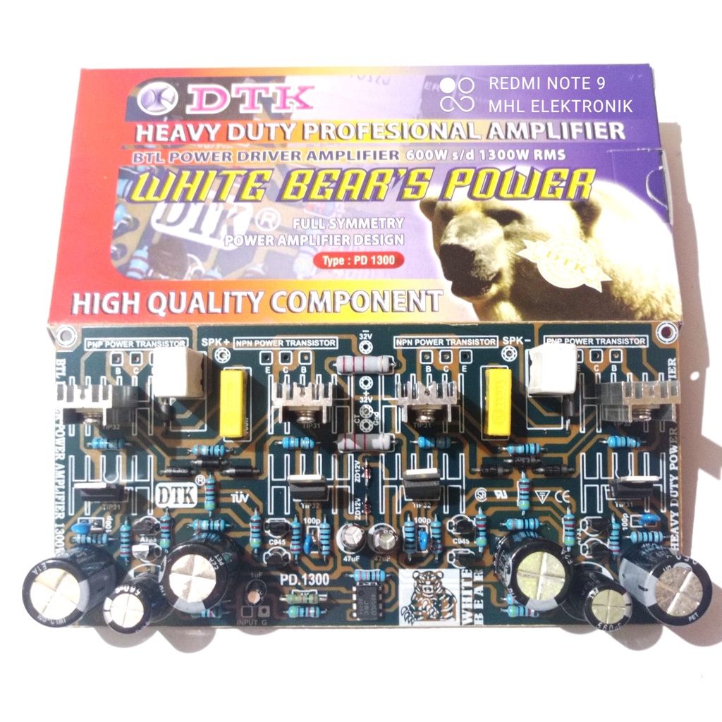 KIT BTL Driver Power Amplifier High Quality Komponen DTK PD 1300