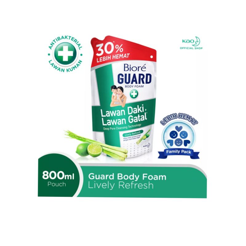 BIORE Guard Bodywash Lively Refresh / Active Antibacterial 800ml