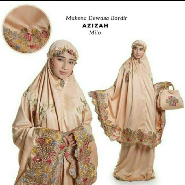 MUKENA DEWASA BORDIR AZIZAH MILO