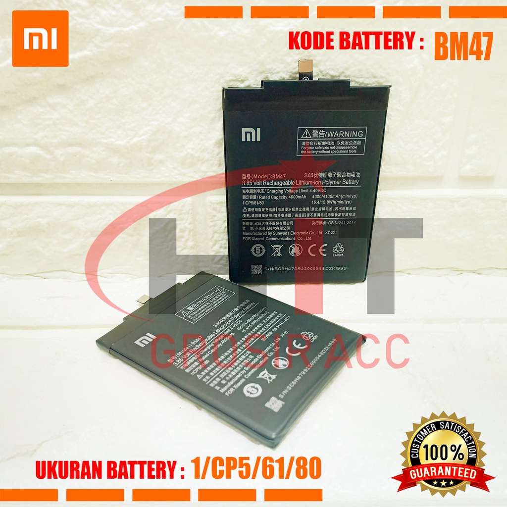 Baterai Battery BM47 Xiaomi Redmi 3 3s 3x 3 Pro | Redmi 4x