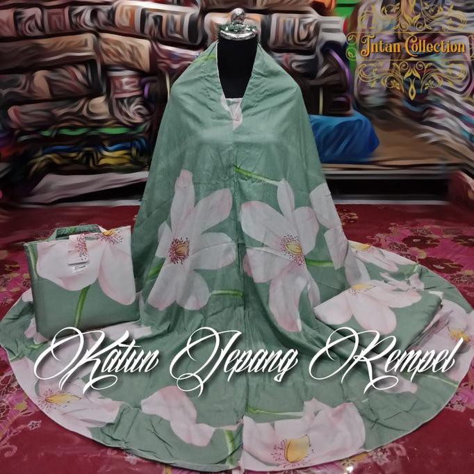 Ori&Terjamin Mukena Dewasa Katun Jepang Motif Bunga Besar
