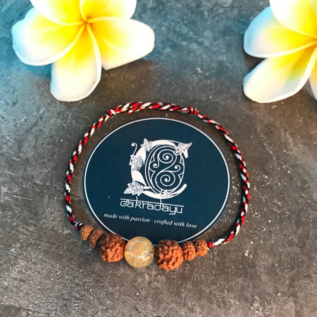 Gelang Tridatu Rudraksha Genitri Rambut Sedana asli khas Bali Original