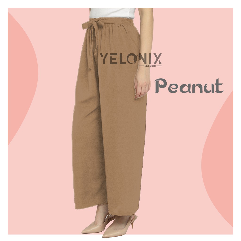 CELANA PANJANG NAOMI KULOT RIBON TALI WOLFIS COLLOTES RIBBON - YELONIX