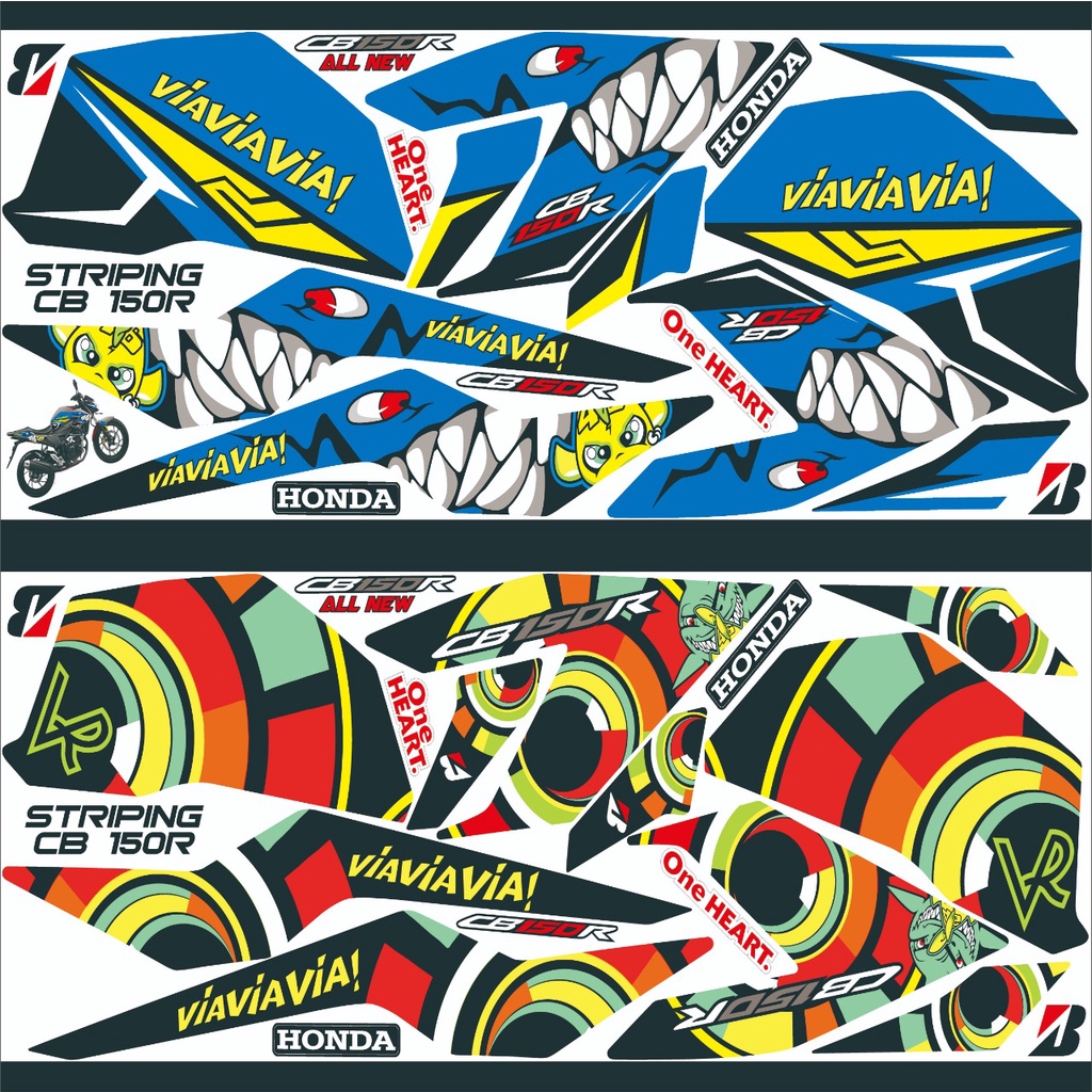 POLET VARIASI STIKER BODY MOTOR HONDA CB 150R G2