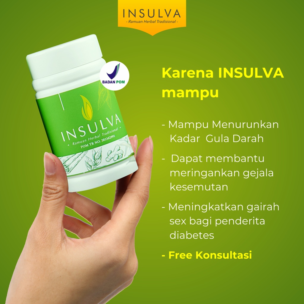 2 BOTOL INSULVA obat diabetes herbal kencing manis kesemutan kebas penurun gula darah paling ampuh original asli bpom