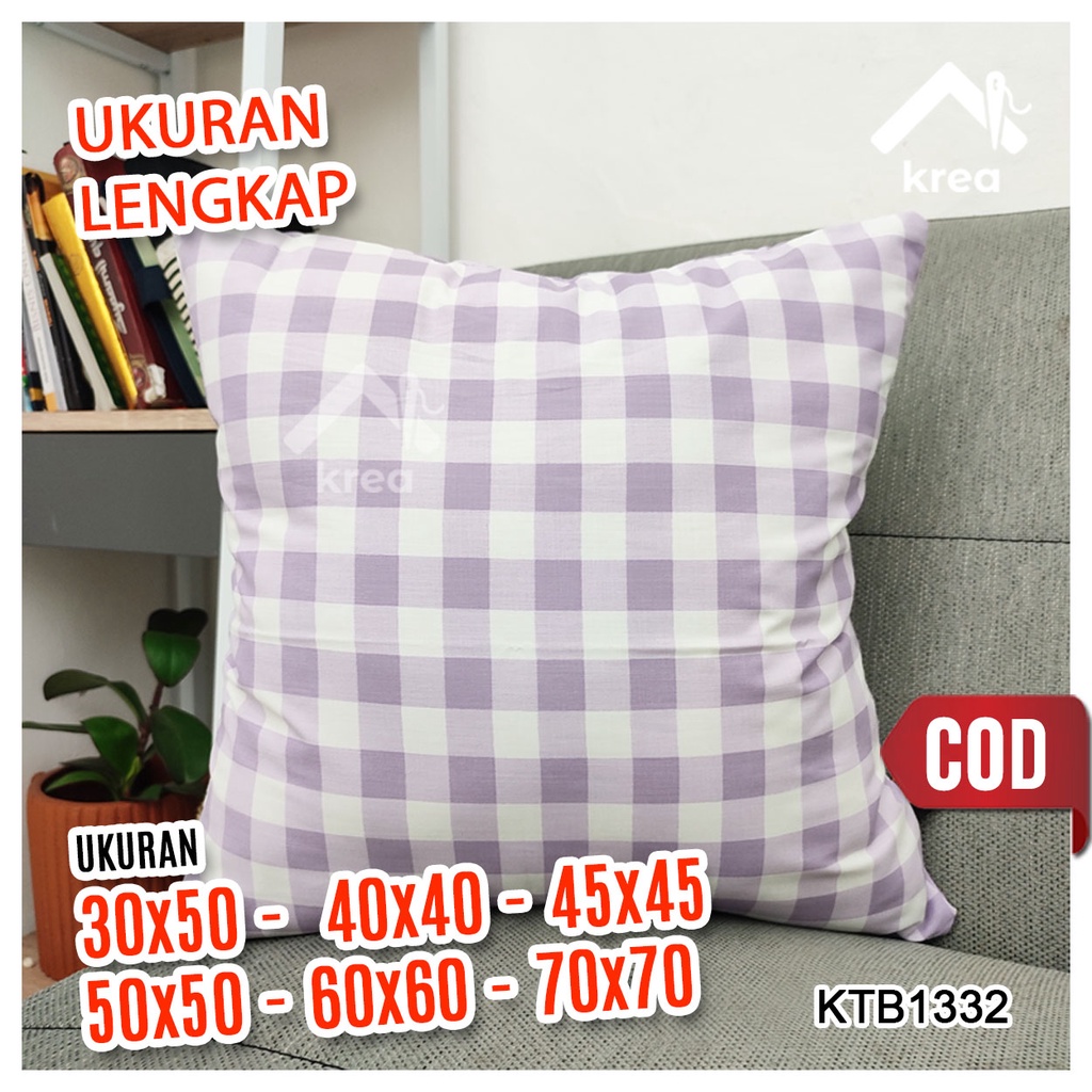 Sarung Bantal Sofa Ukuran 30x50, 40x40, 45x45, 50x50, 60x60, 70x70 - KTB1332