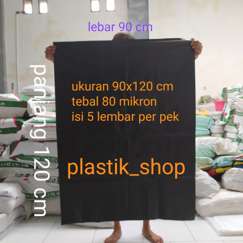 plastik sampah hitam 90x120cm/kantong plastik sampah besar hitam/