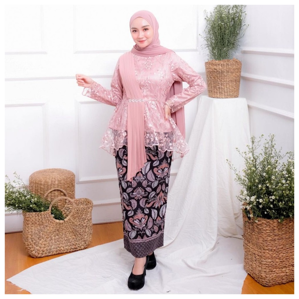 Kebaya Set Kebaya Modern Kebaya Terbaru Kebaya Enjela Pink