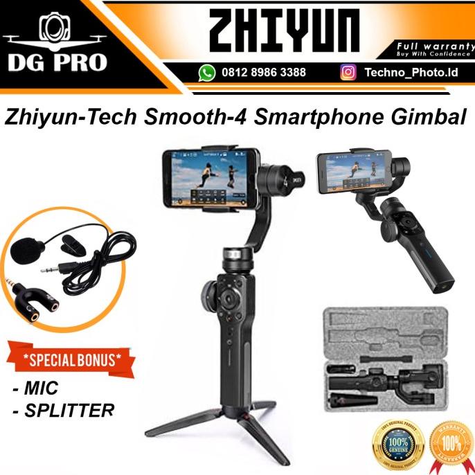 Zhiyun Smooth 4 Black - Gimbal 3-Axis Smartphone Stabilizer
