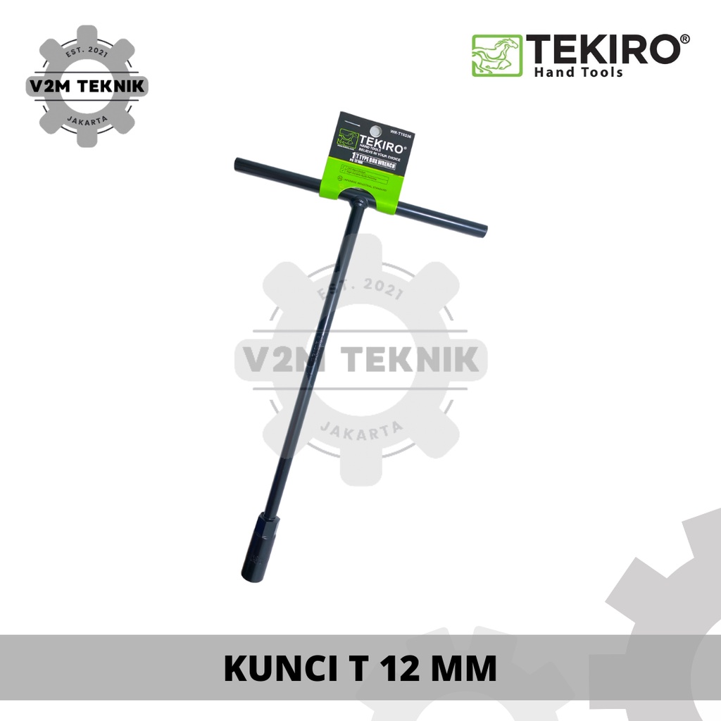 TEKIRO Kunci T Uk 12 MM / Kunci Sock T 12 MM CRV / Kunci T - 12 MM
