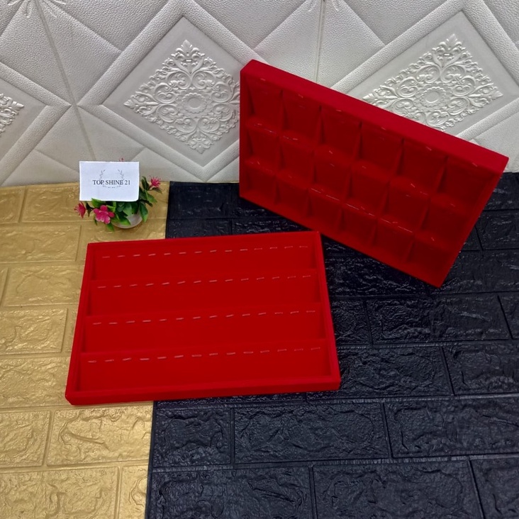 Tempat Kalung Liontin Display Toko Emas/Tempat Liontin Warna Merah