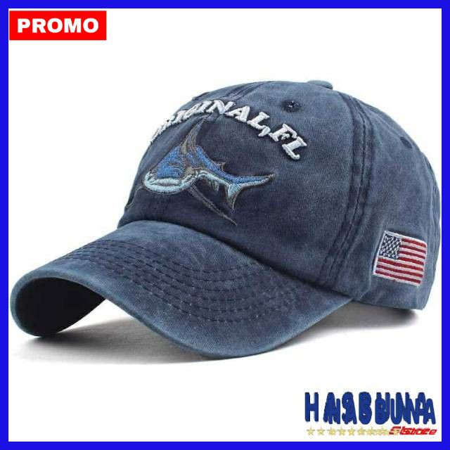Topi Keren Topi Baseball Cap Snapback Model Shark Original FL - P