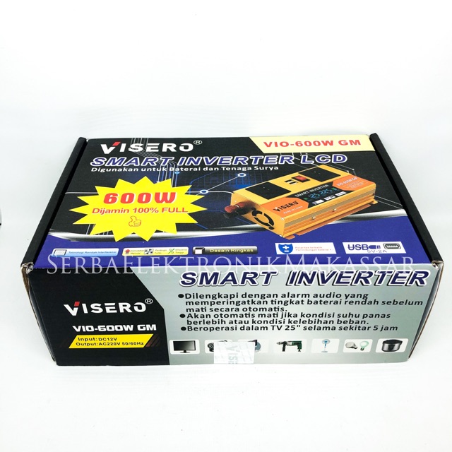 Power Inverter Smart Inverter Visero VIO-600 GM 600Watt Full DC12Volt