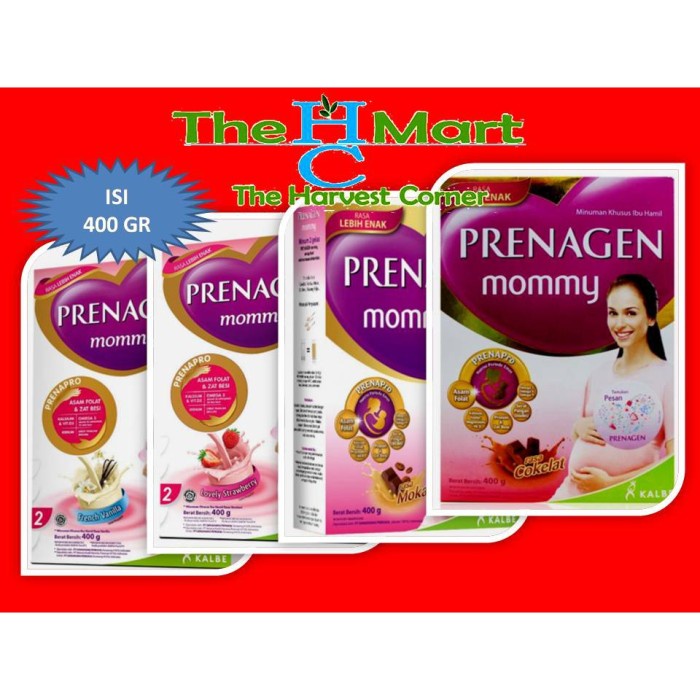 

SUSU PRENAGEN IBU HAMIL RASA COKELAT, MOKA, STRAWBERY, VANILA 400 GR
