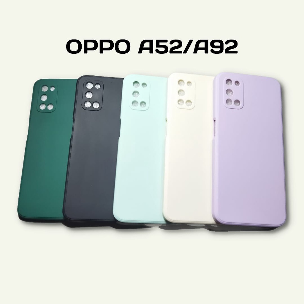 CASE MACARON OPPO A52 / A92  | CASE OPPO| CASE MACARON | CASE SQUARE EDGE | CASE LUCU | SOFTCASE HAN