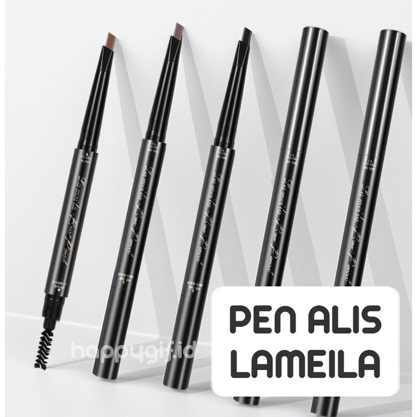 LAMEILA EYEBROW 2 IN 1 PENSIL ALIS ORIGINAL KEPALA GANDA 7 WARNA TANPA KOTAK LA026