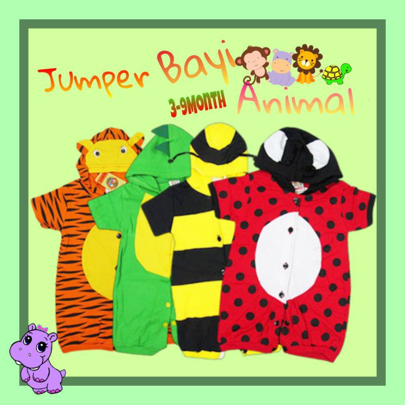 JUMPER BAYI KARAKTER LUCU KOSTUM BAYI KARAKTER HEWAN TERLARIS TERHITS JUMPER BAYI UMUR 3 - 9 BULAN