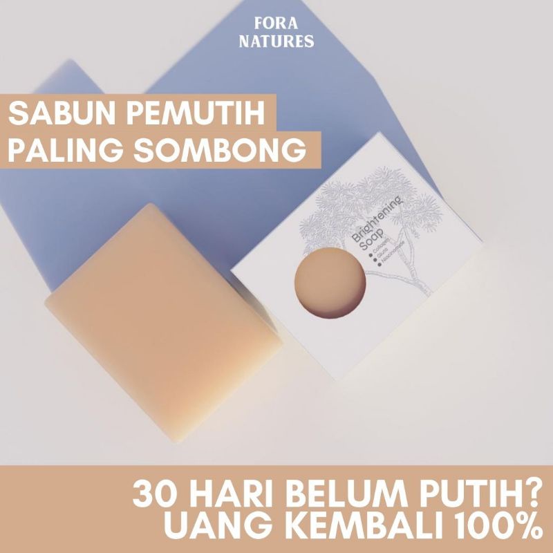 Brightening soap sabun pembersih dan pemutih wajah dan badan perawatan kulit