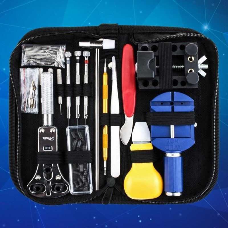 TaffSPORT Peralatan Reparasi Jam Tangan Repair Tool Kit Set - C10050 [Hitam]