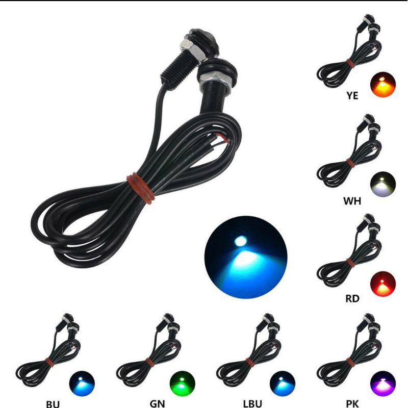 Lampu LED Eagle Eye DRL DC 12V 3W 23mm Mata Elang Besar Universal Mobil Motor-2