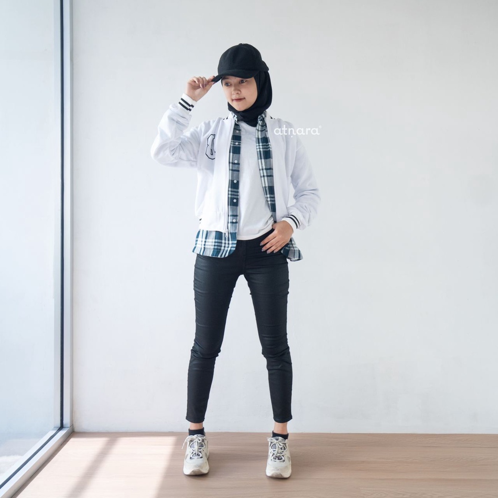 Nara Grosir - B Zipper Baseball Jaket l Jaket Varsity Pria dan Wanita