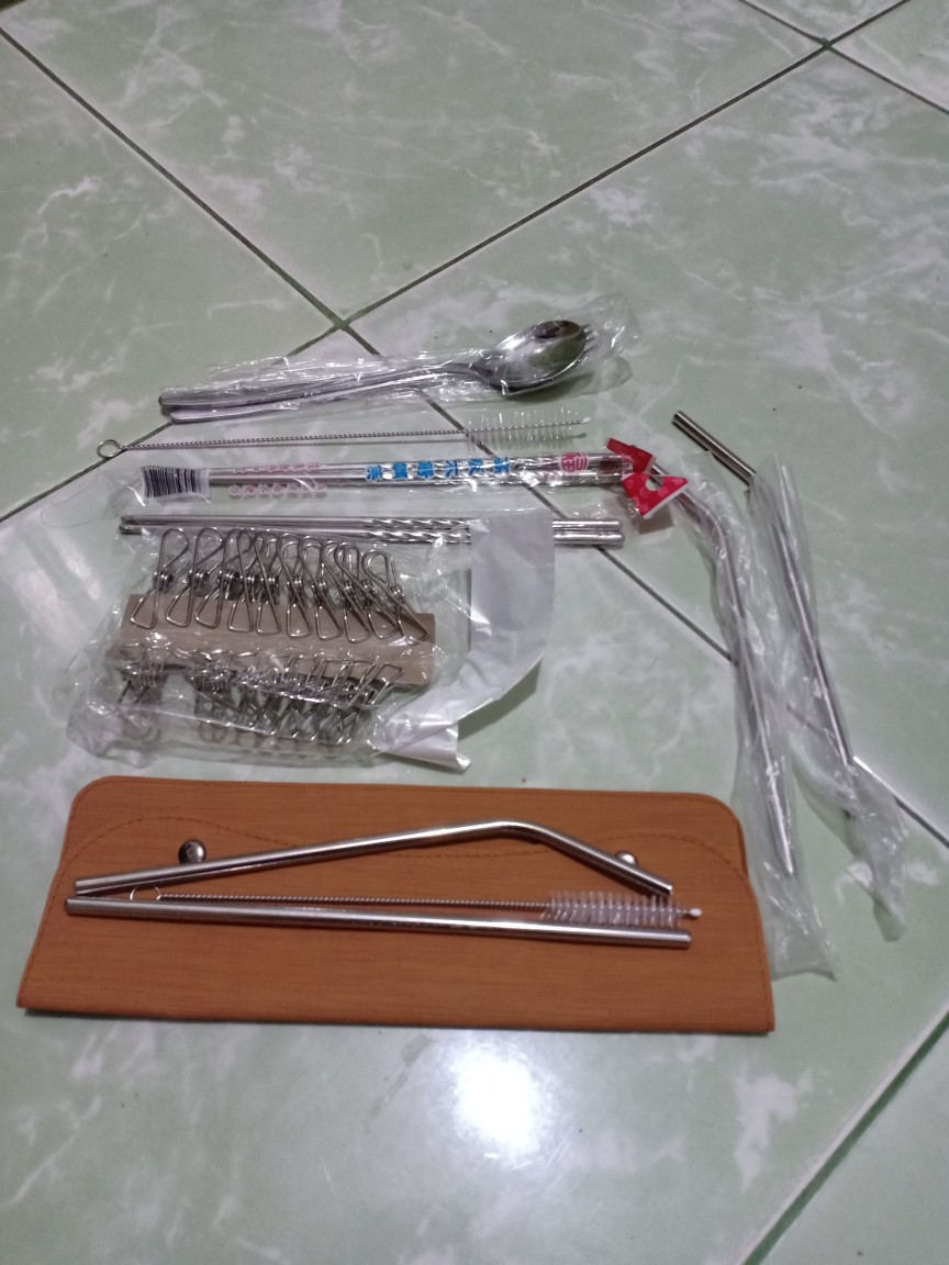 Sedotan Stainless Souvenir Pouch Komplit